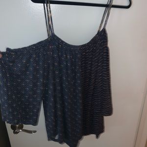 Anthropologie off the shoulder top with straps